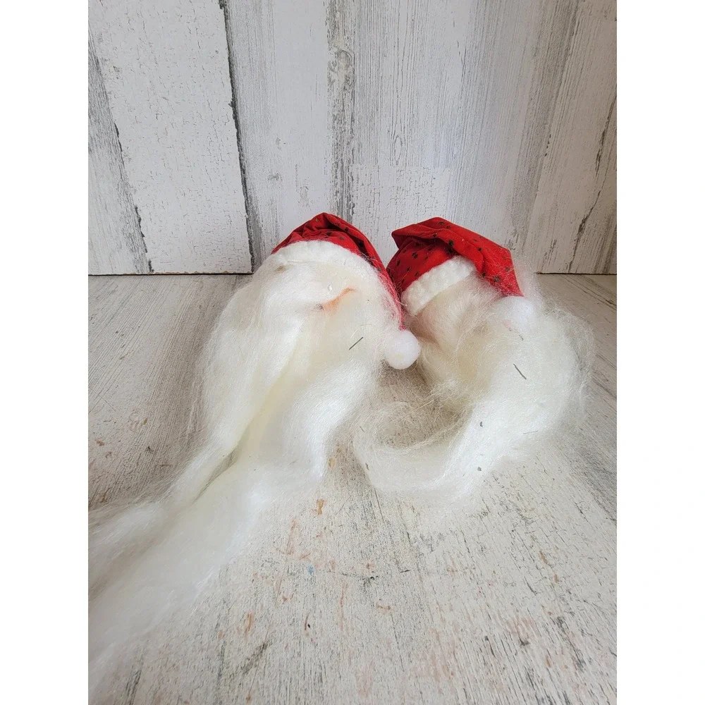 Vintage rustic Santa Claus beard set ornament unique home decor figure